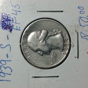 1939-S Silver Quarter
